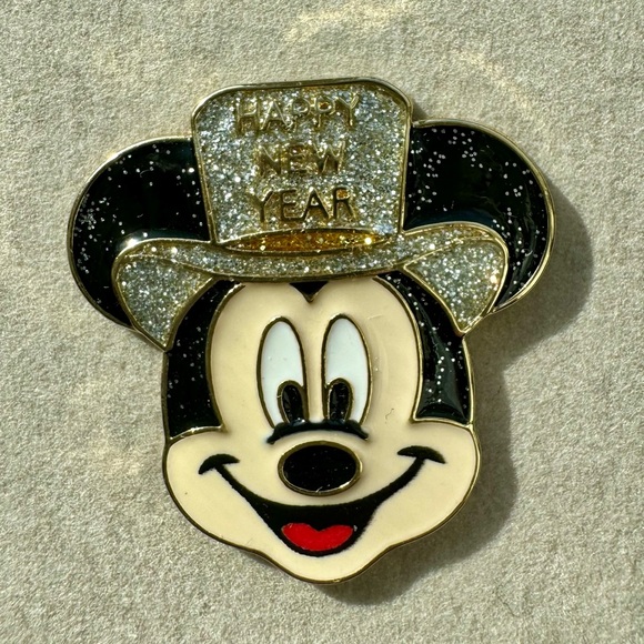 Disney X Baublebar Mickey Mouse with Happy New Year Hat Enamel Earrings - Picture 3 of 3
